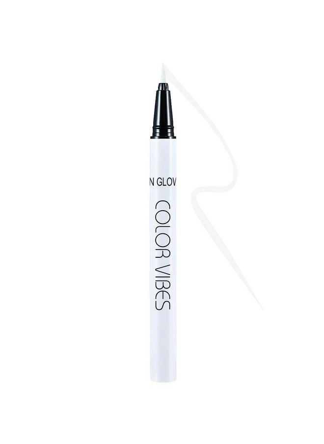 DELISOUL - Uv Neon Liquid Eyeliner Matte Colored Eyeliner Pen Waterproof Smudgeproof Pigmented Eye Liner Glow Brightly Under Uv Lights Colorful Eye Makeup For Rave Party Music Festival Neon White - Image 1