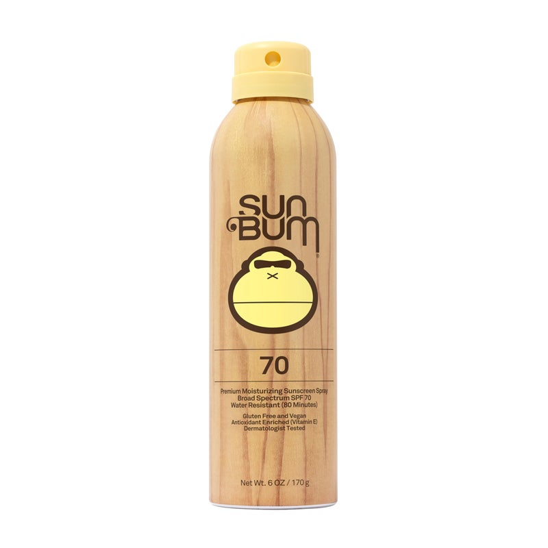 Sun Bum Original SPF 70 Sunscreen Body Spray  Broad Spectrum Moisturizing Sunscreen with Vitamin E  Hawaii 104 Act Compliant Made without Octinoxate  Oxybenzone  6 oz - Image 1