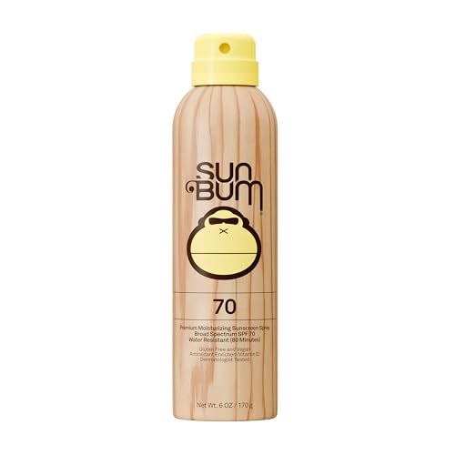 Sun Bum بخاخ واقي شمس صن بوم الأصلي SPF 70 للجسم - واقي شمس مرطب واسع الطيف مع فيتامين E - هاواي 104 متوافق مع قانون الشعاب المرجانية - خالي من أوكتينوكات وأوكسي بنزون - 6 أونصات - Image 1