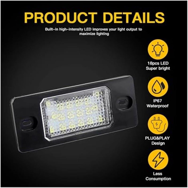 Wivplex 2pc LED License Plate Light for VW Models - Image 3