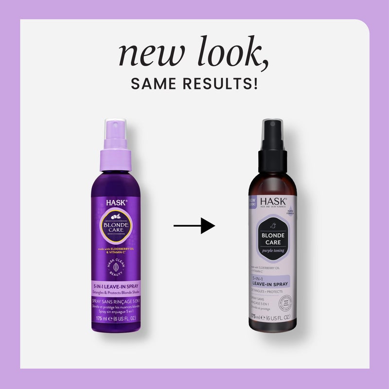 HASK BLONDE CARE 5-IN-1 Leave-In Spray Conditioner - vegan formula, cruelty free, color safe, gluten-free, sulfate-free, paraben-free - Image 2