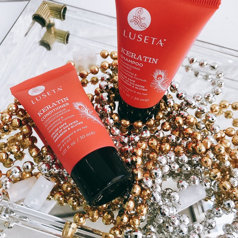 L LUSETA Luseta Keratin Shampoo and Conditioner Smooth and Hydrate Dry Damaged Hair Great for Color Treated Hair Sulfate Free and Gluten Free1.01 Fl OzÃ—2 - Image 3