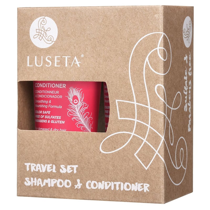 L LUSETA Luseta Keratin Shampoo and Conditioner Smooth and Hydrate Dry Damaged Hair Great for Color Treated Hair Sulfate Free and Gluten Free1.01 Fl OzÃ—2 - Image 5