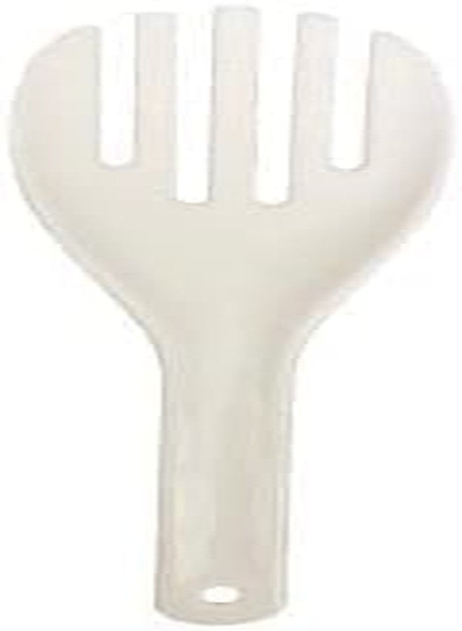 Sluswallow White Jumbo Large Plastic Rice Paddle Spatula Scoop Fork-Like, 10.63" (27 cm) Long, Rice and Potato Servers, Serving Spoons - Image 1