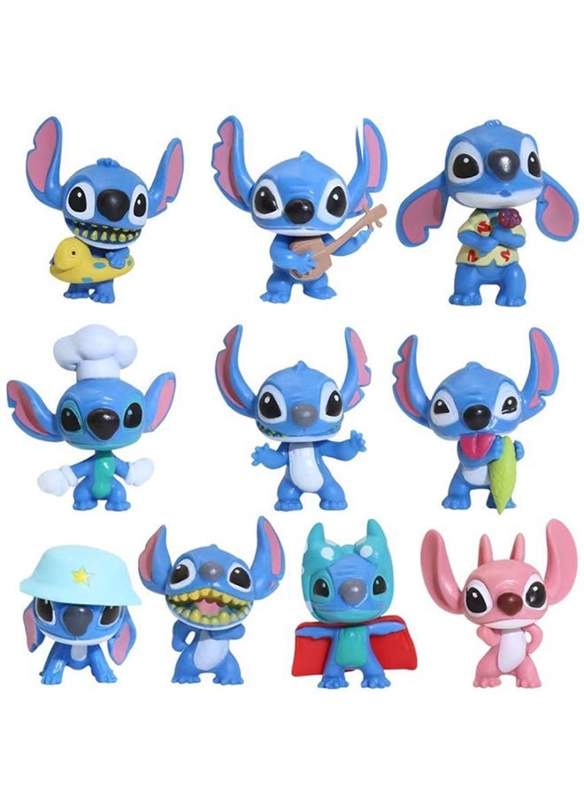 Set of 10 Lilo and Stitch Characters, Lilo and stitch mini figures, 5.5 cm height, gifting for kids - Image 1