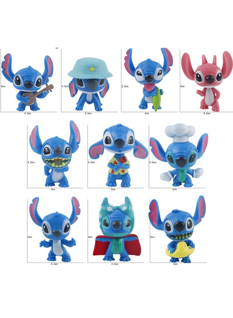 Set of 10 Lilo and Stitch Characters, Lilo and stitch mini figures, 5.5 cm height, gifting for kids - Image 4