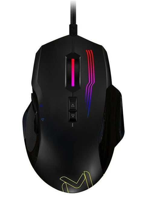 Yes-Original RGB Gaming Mouse, 7200 DPI, 7 Buttons with 6 Macro Keys, Swap Bracket - GX38