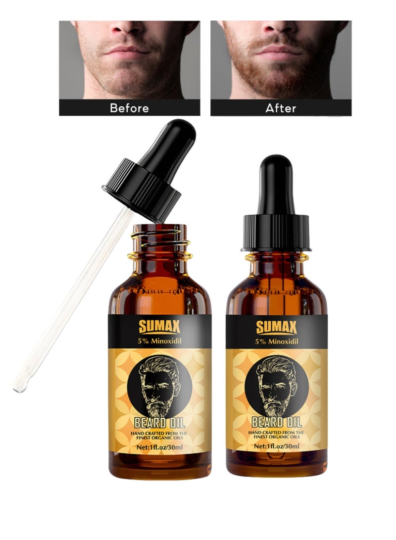 سوماكس زيت اللحية المغذي - عبوتين، زيت ترطيب وتنعيم اللحية 30 مل * 2 - Image 1