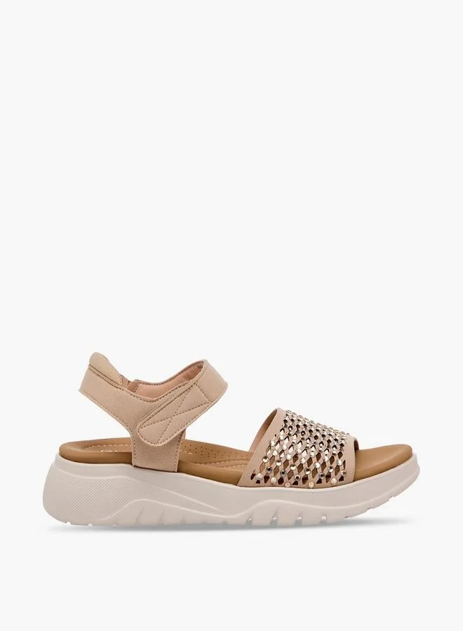 Le Confort Women Rhinestone Embellished Comfort Sandals