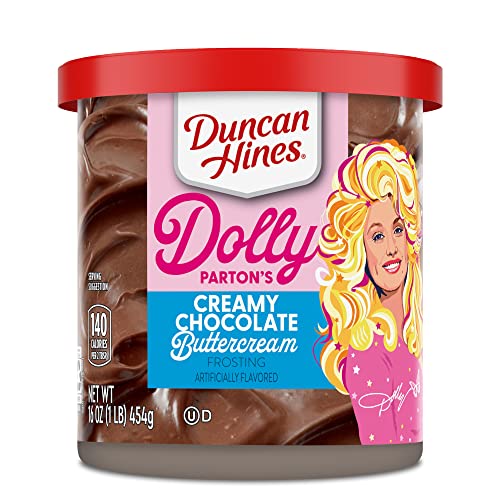 Duncan Hines Dolly Parton's Favorite Chocolate Buttercream Flavored Cake Frosting, 16 oz. - Image 1
