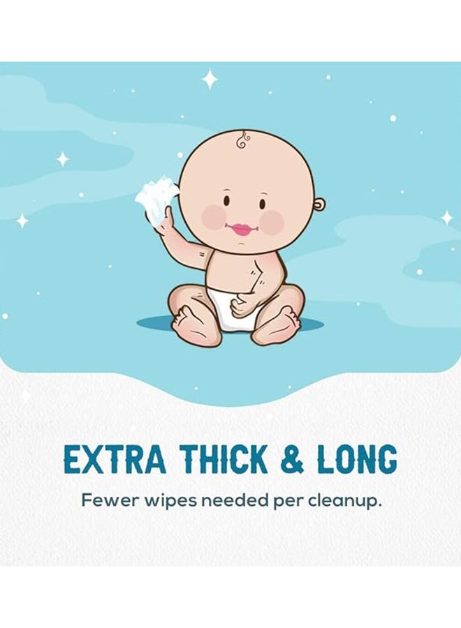 WOW Baby Wipes - Mild Fragrance 99% Water Wipes| Extra Thick Long with Organic Aloe Vera, Chamomile Extract and Vitamin E, Gentle on sensitive skin| 26's (2 + 1) Value Pack | 78 Wipes - Image 4