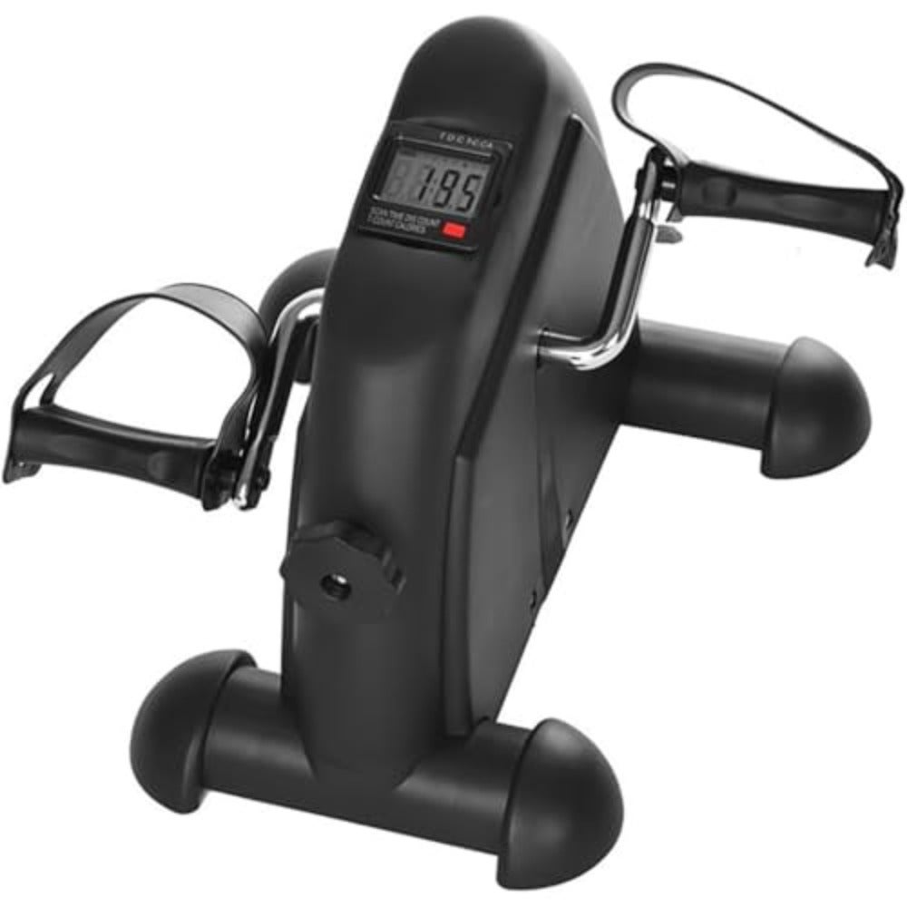 Mini Exercise Bike, Compact Office Fitness Cycle, Portable Under Desk Bike Pedal Exerciser Pedal Exercise Machine with LCD Screen, Exerciser Stepper for Arm and Leg Workouts