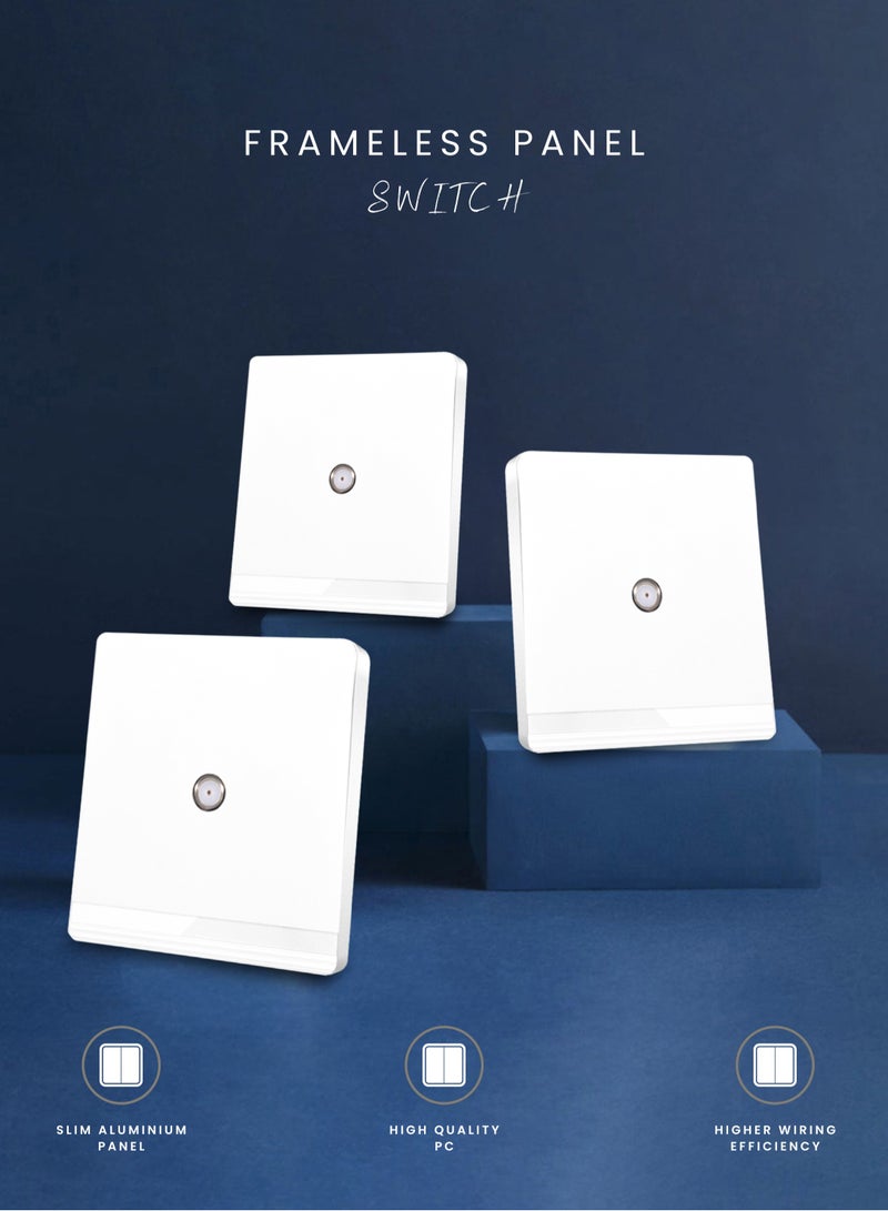 Vmax Premium Satellite Socket – High-Quality Wall TV Outlet, Durable Panel, Easy Installation for Home & Office – (Color: Black / White / Champagne Gold) - Image 5