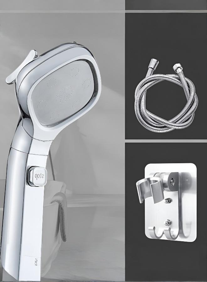 Innovative Shower Head: 4 Water Pressure Settings & Lotus Design for Enhanced, Elegant Showers - Image 1