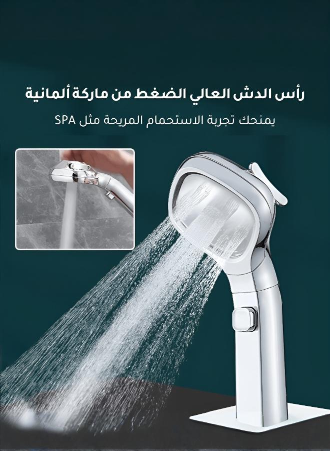 Innovative Shower Head: 4 Water Pressure Settings & Lotus Design for Enhanced, Elegant Showers - Image 2