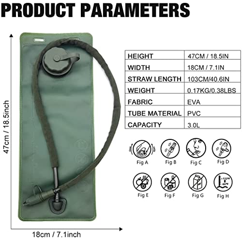 Linist 3L Foldable Hydration Bladder with Straw – BPA Free Leakproof Water Bladder, Durable EVA Hydration Bag Reservoir with Large Opening, Easy Refill & Carry for Cycling, Hiking, Camping, Trekking - Image 5