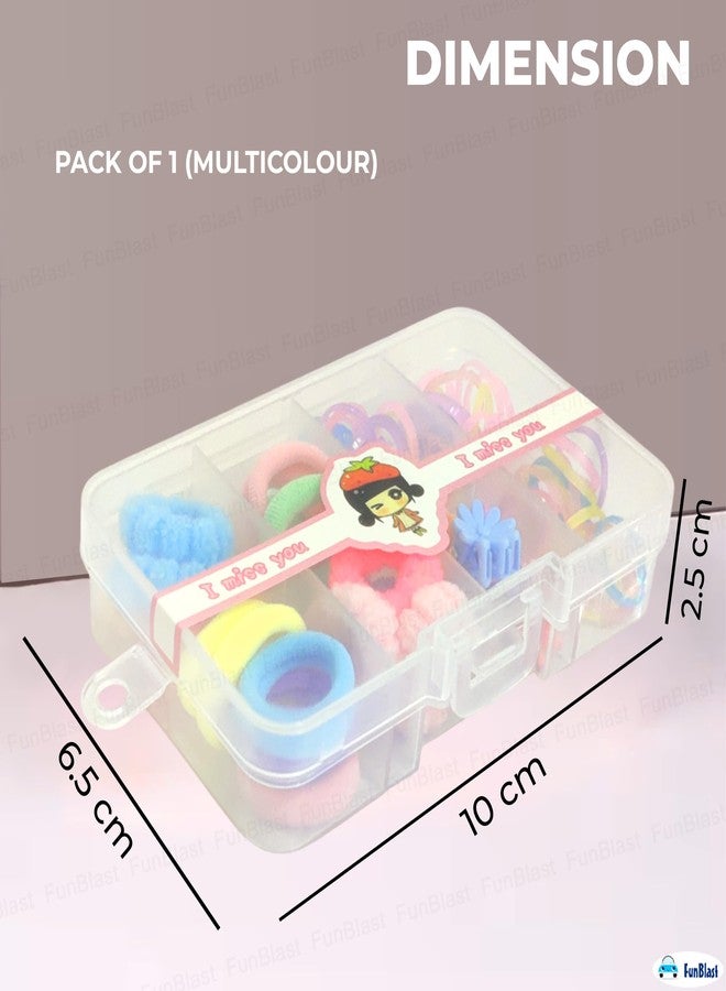 FunBlast – Hair Accessories Set for Girls – 83 Pcs Elastic Hair Ties, Colorful Baby Elastic Hair Bands Set with Hair Clip for Girls, Womens, Baby Girls, Teens (Multicolor) (Pack of 1) - Image 4