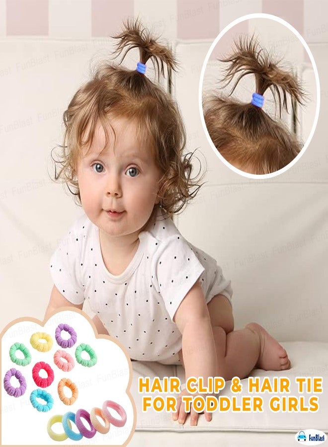 FunBlast – Hair Accessories Set for Girls – 83 Pcs Elastic Hair Ties, Colorful Baby Elastic Hair Bands Set with Hair Clip for Girls, Womens, Baby Girls, Teens (Multicolor) (Pack of 1) - Image 2