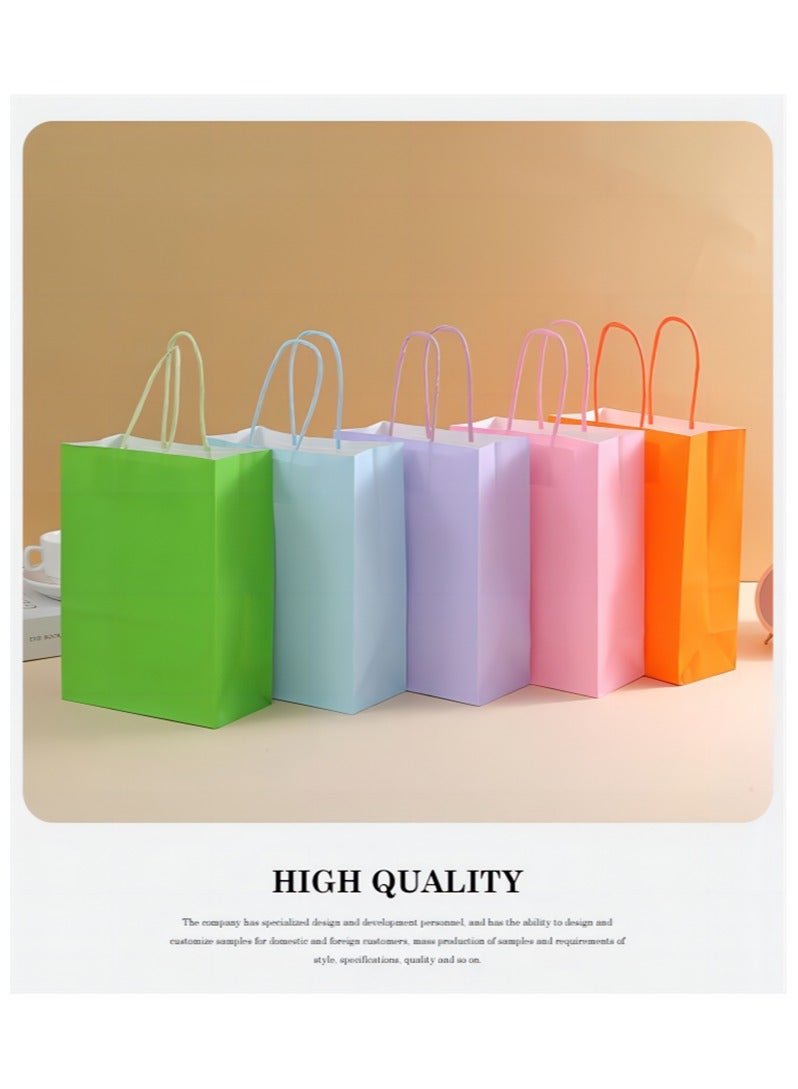 Paper Gift Bags 40 Pcs, Kraft Paper Bags Party Favor Bags with Handles for Kids Birthday, Baby Shower, Crafts, Wedding, Party Supplies, Size 22x16x8 cm(10 Colors) - Image 3