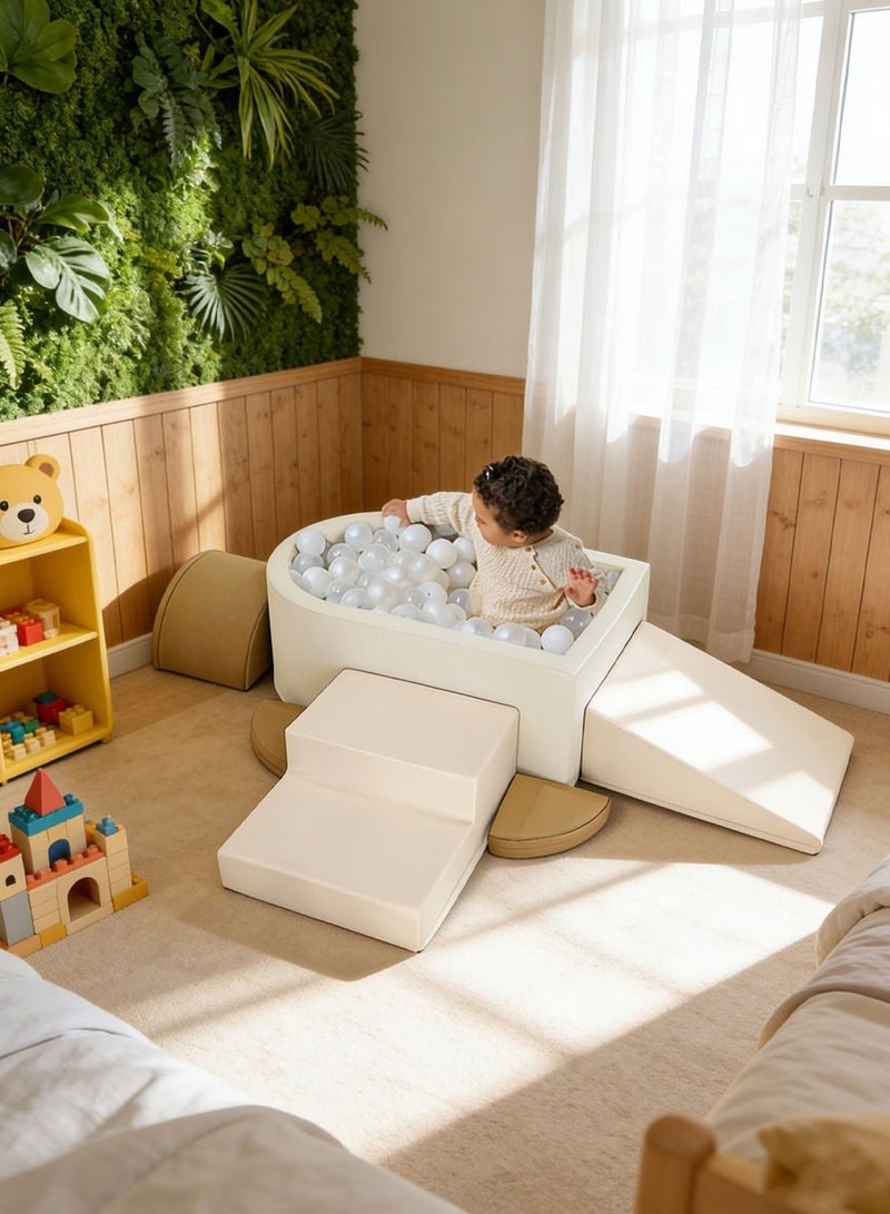 MaBaby Toddler Climbing Toys Soft Foam Play Set with Ball Pit (6-Piece) – Montessori Early Education Indoor Active Play Equipment for Baby Gross Motor Skill Development, Safe Climb Crawl Blocks for Preschool Kids Playroom - Image 4