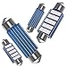 GKmow Pack4 578 LED Extremely Bright Bulbs 159 6500K 2835 Chipsets 400LM Bulbs for LED Interior Dome Map Door Lights 2112 2122 569 6411 6451 41mm 42mm Blue - Image 2