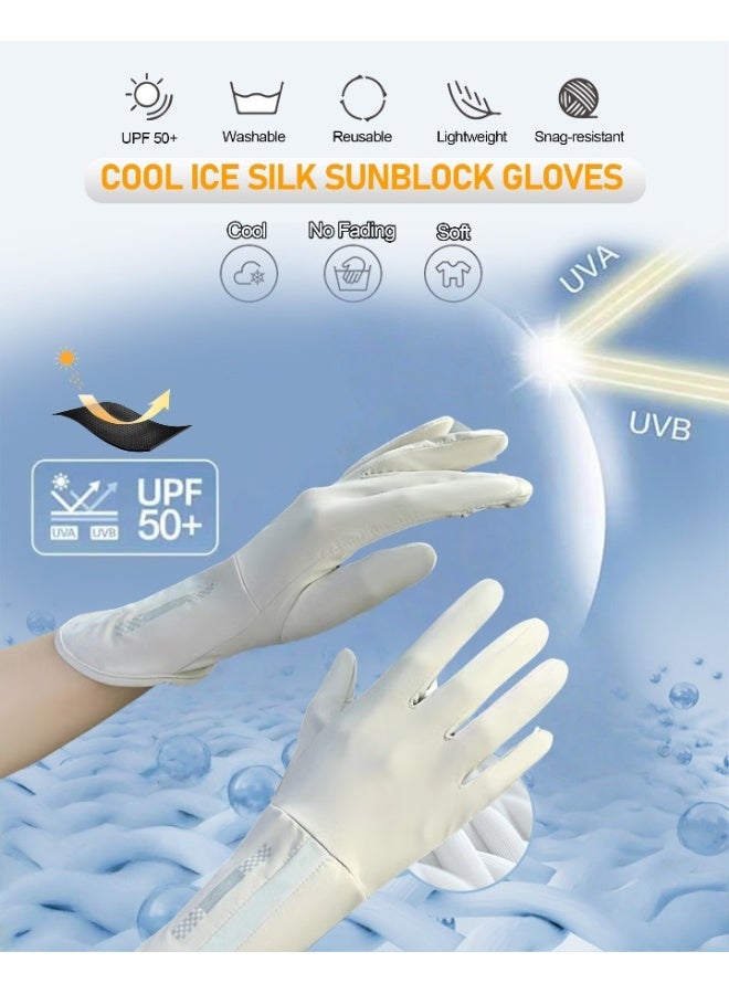 Kibee Ladies' gloves, driving gloves, anti-slip sunscreen long gloves for summer ultraviolet protection. - Image 5