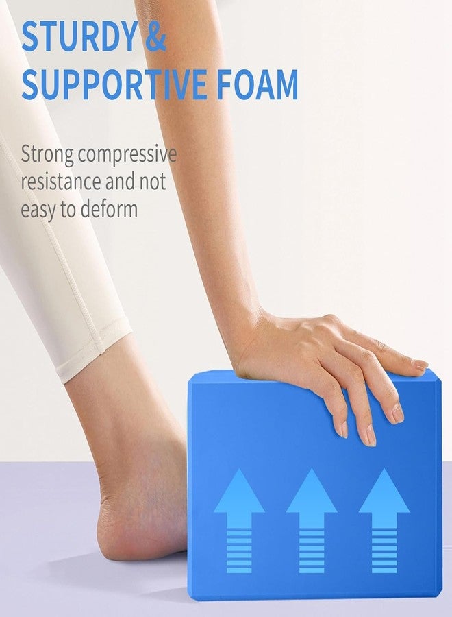 ARJEX Yoga Block Set of 2- Supportive Latex-Free Eva Foam - Soft Non-Slip Surface with Beveled Edges for Yoga, Pilates, Meditation - Yoga Accessories for Stability, Balance, Deepen Stretches (Multicolour) (Yoga Block 4Pcs, 9×6×3 in) - Image 3