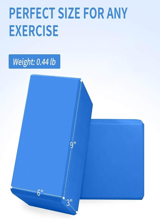 ARJEX Yoga Block Set of 2- Supportive Latex-Free Eva Foam - Soft Non-Slip Surface with Beveled Edges for Yoga, Pilates, Meditation - Yoga Accessories for Stability, Balance, Deepen Stretches (Multicolour) (Yoga Block 4Pcs, 9×6×3 in) - Image 2