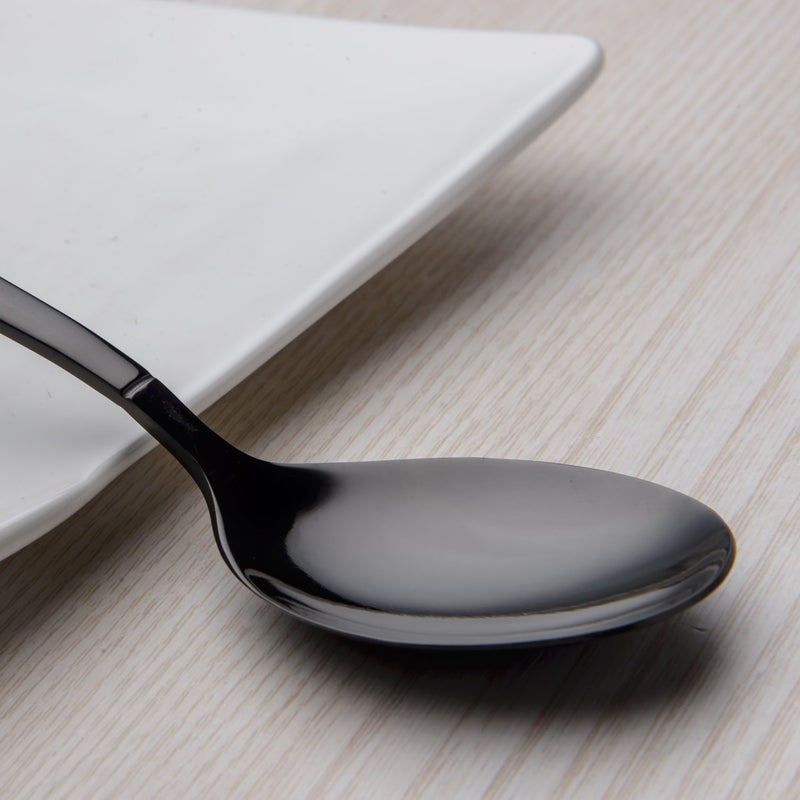 Berglander 20 Piece Titanium Black Plated Stainless Steel Flatware Set, 20 Pieces Silverware Set, Cutlery Set, Service for 4 (shiny Black) - Image 5