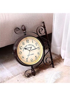 FBBSZSD Outdoor Garden Wall Clock, 15 Inch Classical 360°Rotation Double Sided Train Station Clock with Station Bracket Garden Clock Indoor Outdoor Decoration Waterproof Outdoor Clock - pzsku/Z88EC0EFE68E8C35BB071Z/45/_/1725712472/fbc9785c-c176-466b-96f4-15682d773cb8