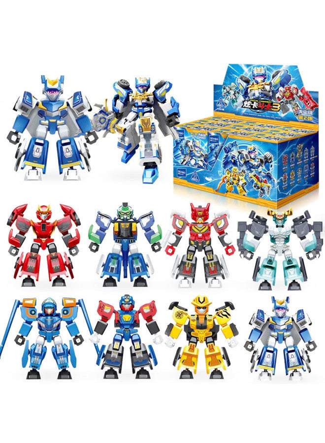 Qiji Senbao Building Blocks Flash Card Fighter Toy Children's Assembly Block Figure Blind Box Blind Box Boy Birthday New Year Gift - Image 4