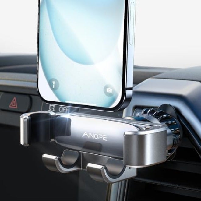 AINOPE Car Vent Phone Mount Holder for iPhone 17 Pro Max Car Mount [Drop-in Grip] Phone Holders for Your Car Air Vent Interior Accessories Gifts for Men for iPhone 17 Pro Max 16 15 14 Galaxy S26 - Image 1