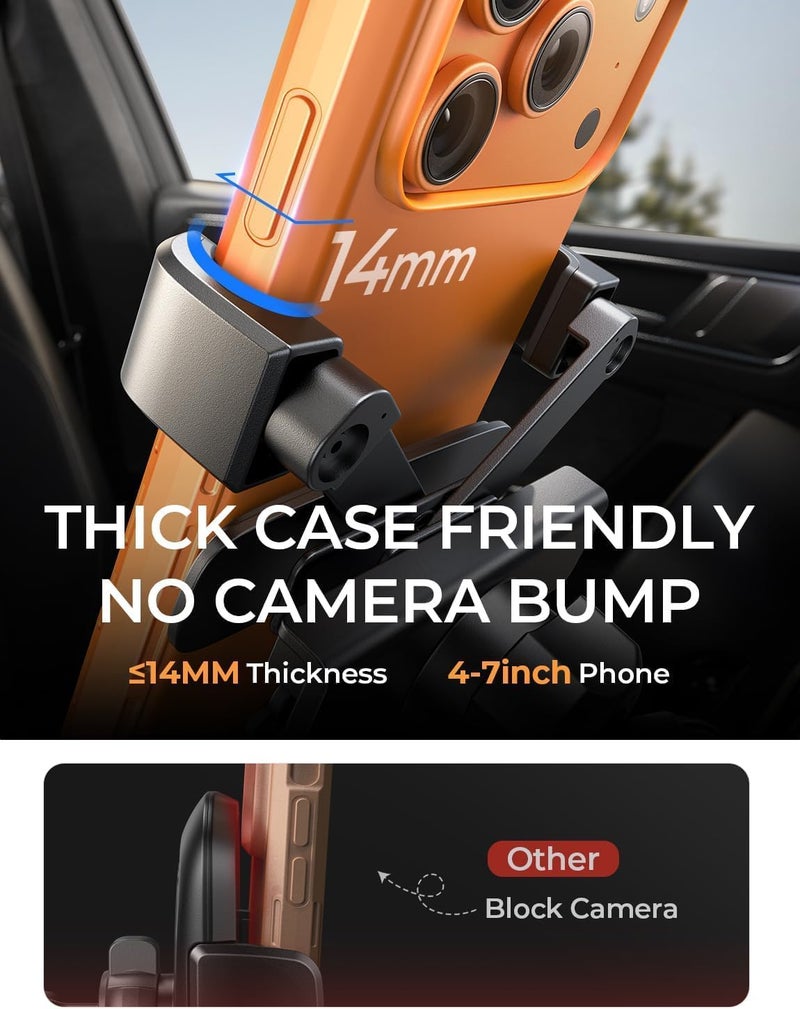 AINOPE Car Vent Phone Mount Holder for iPhone 17 Pro Max Car Mount [Drop-in Grip] Phone Holders for Your Car Air Vent Interior Accessories Gifts for Men for iPhone 17 Pro Max 16 15 14 Galaxy S26 - Image 5