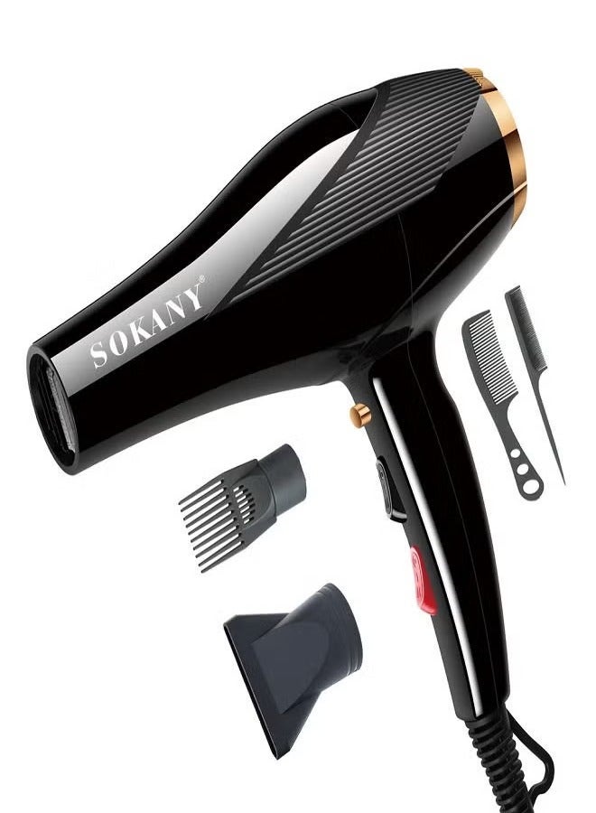 Sokany Hair Dryer, 2600 Watt, SK-2214 - Black - Image 2