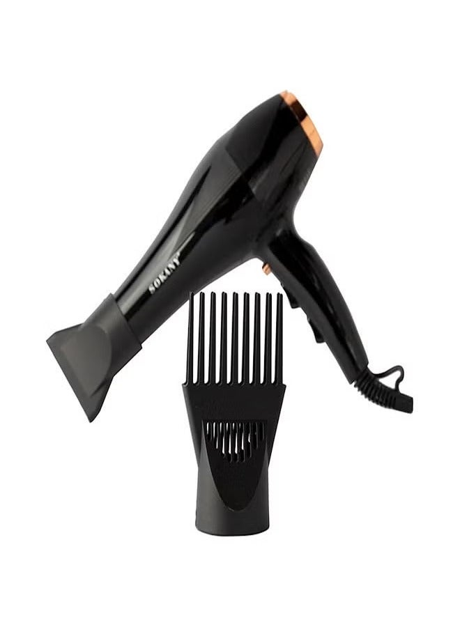 Sokany Hair Dryer, 2600 Watt, SK-2214 - Black - Image 3