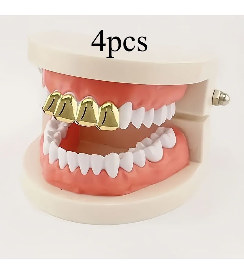 4pcs Hip Hop Punk Style Decorative Braces Suitable For Rappers Tooth Decoration Showing Different Styles Electronic Music Parties Rap Competitions - Image 1
