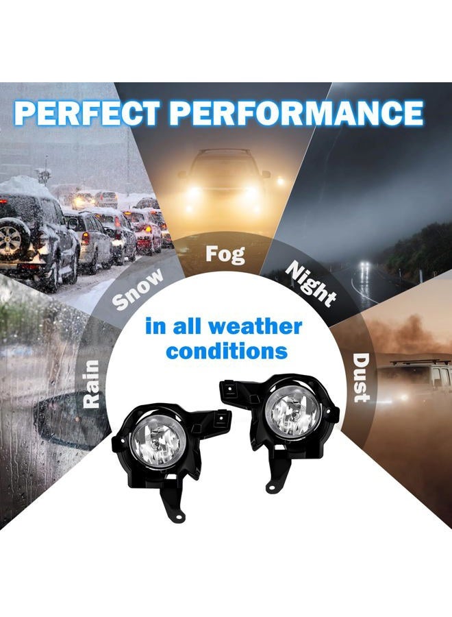 BOXLIGHT أضواء الضباب لسيارة تويوتا RAV4 2013 2014 2015 مع لمبة هالوجين H16 19W ومفتاح ومجموعة أسلاك (عدسة شفافة) - Image 4