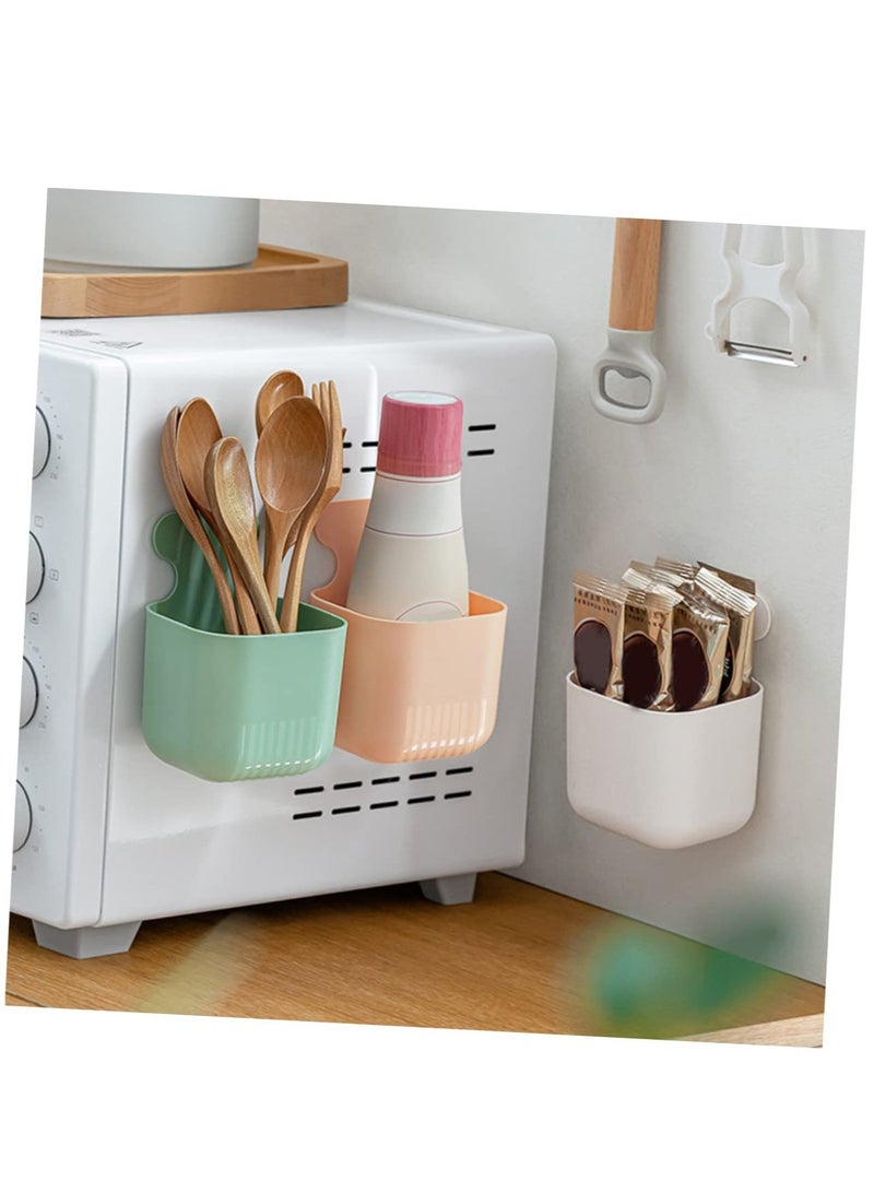 SOLARAE 3pcs Wall Mount Phone Holders,Magnetic Storage Box,Controller Holder Wall Mounted Remote Organizer Wall Holder Wall Case Wall Mount Pen Holder Remote Controller Storage Holder Tv Controller Container - Image 3