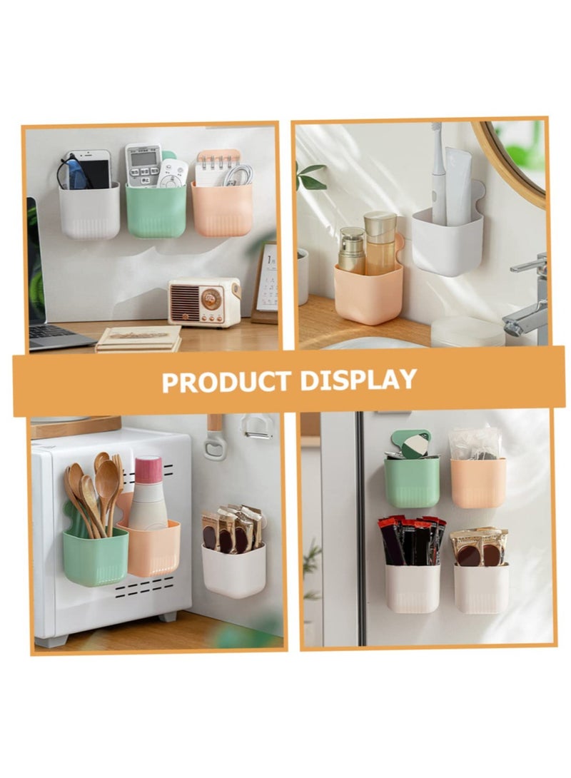 SOLARAE 3pcs Wall Mount Phone Holders,Magnetic Storage Box,Controller Holder Wall Mounted Remote Organizer Wall Holder Wall Case Wall Mount Pen Holder Remote Controller Storage Holder Tv Controller Container - Image 2