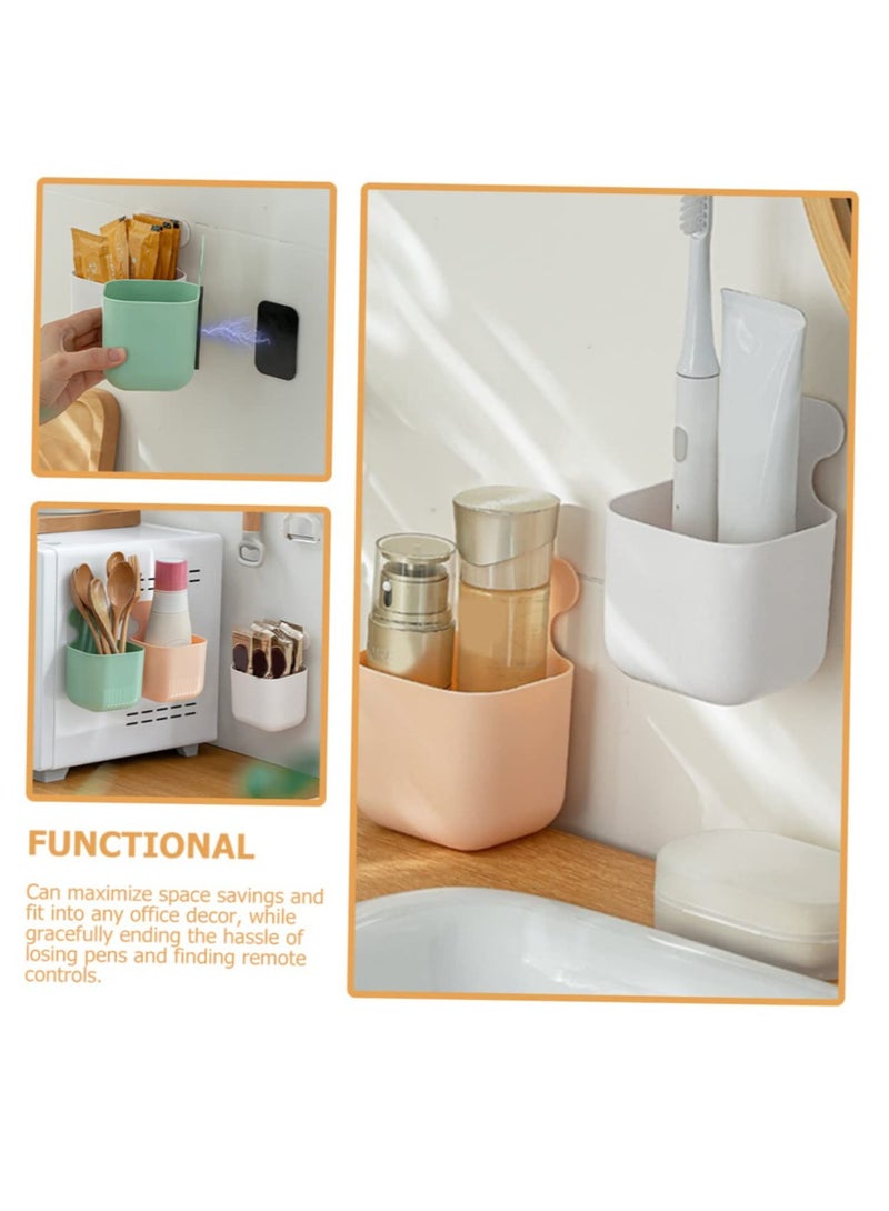 SOLARAE 3pcs Wall Mount Phone Holders,Magnetic Storage Box,Controller Holder Wall Mounted Remote Organizer Wall Holder Wall Case Wall Mount Pen Holder Remote Controller Storage Holder Tv Controller Container - Image 4