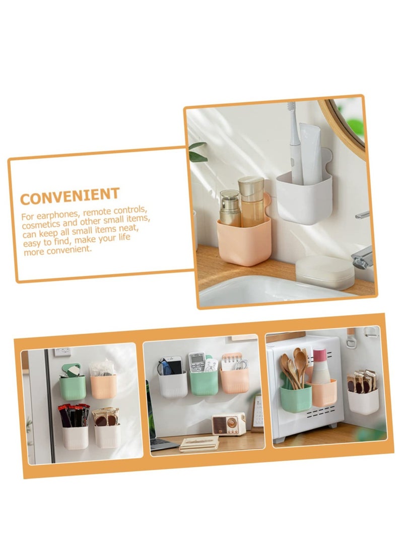 SOLARAE 3pcs Wall Mount Phone Holders,Magnetic Storage Box,Controller Holder Wall Mounted Remote Organizer Wall Holder Wall Case Wall Mount Pen Holder Remote Controller Storage Holder Tv Controller Container - Image 5