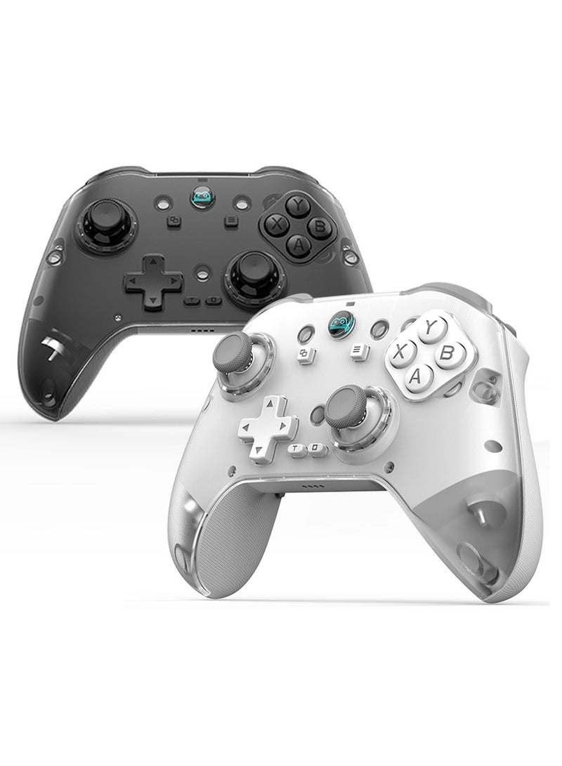 MingPin Z04 Wireless Game Controller with Charging Dock – Multi-Platform Support (Apple, Android, PC, TV), Hall Joystick, Dual-Trigger Switch, Magnetic Cover, Macro Programming, 6-Axis Gyroscope, and Turbo Mode（White） - Image 1