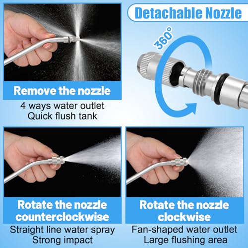 PAMASE RV Water Heater Tank Rinser - Powerful Cleaning Hot Water Flush Wand, Travel Trailers Camper Water Tank Sediment Scale Cleaner Spray Flusher Accessory Essentials - Image 3