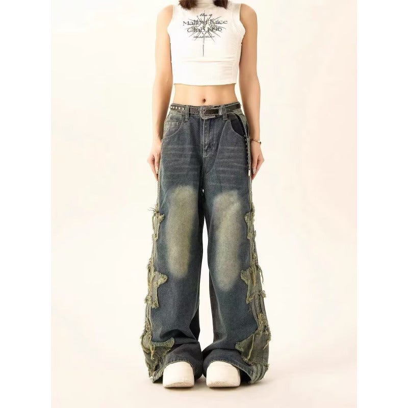 Unisex Classic Denim Jeans Loose Fit Daily Outdoor Wear - Image 1