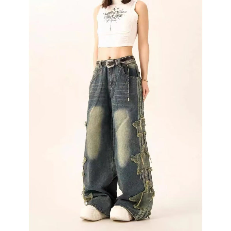Unisex Classic Denim Jeans Loose Fit Daily Outdoor Wear - Image 2