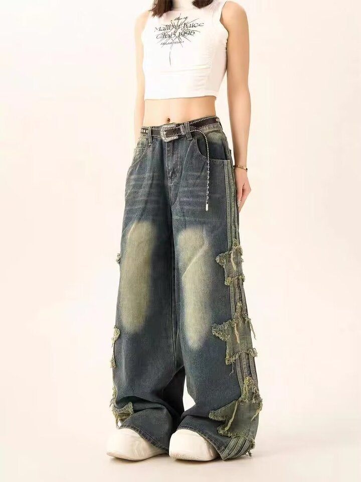 Unisex Classic Denim Jeans Loose Fit Daily Outdoor Wear - Image 5