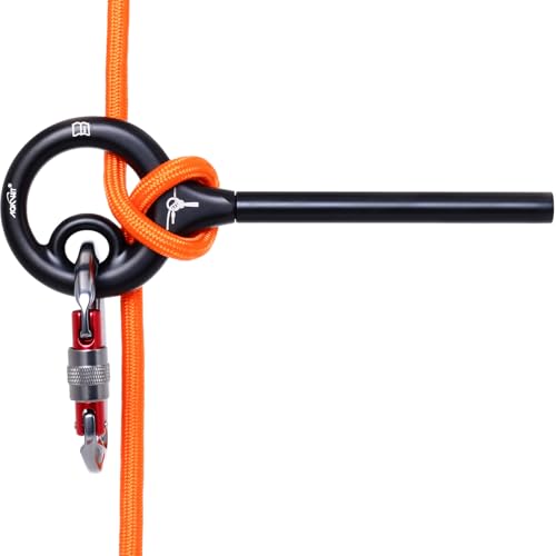 AOKWIT 9 Rescue Figure, Upgrade 8 Descender Climbing Gear Downhill Equipment Easy Operation Rigging Plate Aluminum Alloy Rigging Plate for Rock Climbing Belaying and Rappeling Device (Black) - Image 2
