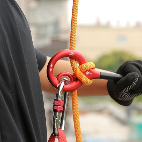 AOKWIT 9 Rescue Figure, Upgrade 8 Descender Climbing Gear Downhill Equipment Easy Operation Rigging Plate Aluminum Alloy Rigging Plate for Rock Climbing Belaying and Rappeling Device (Black) - Image 3