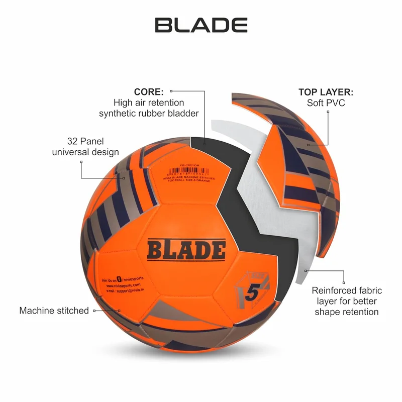 نيفيا Nivia Blade Football - Size 3 - Orange
