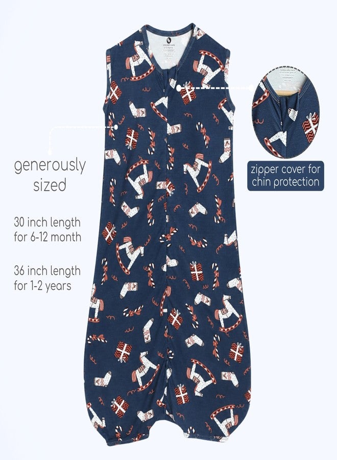 Cocoon Care Bamboo Cotton Knit Bluehorse Printed Sleeping Bag for Baby | Soft Breathable Lightweight Wearable Blankets | Bluehorse 6-12M - Image 3
